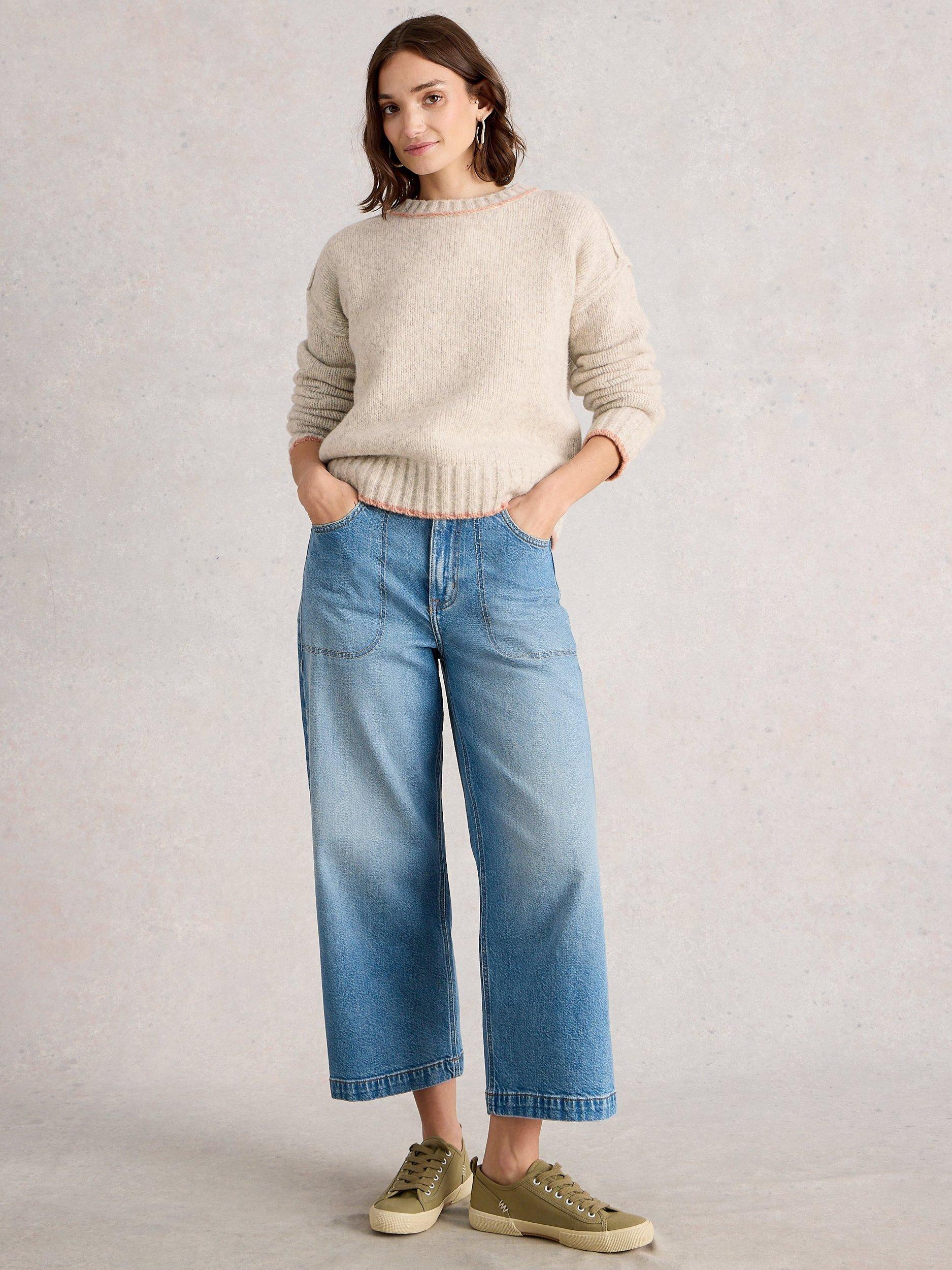 Product image 1 of 6, which shows White Stuff Justine Jumper, Natural, 18