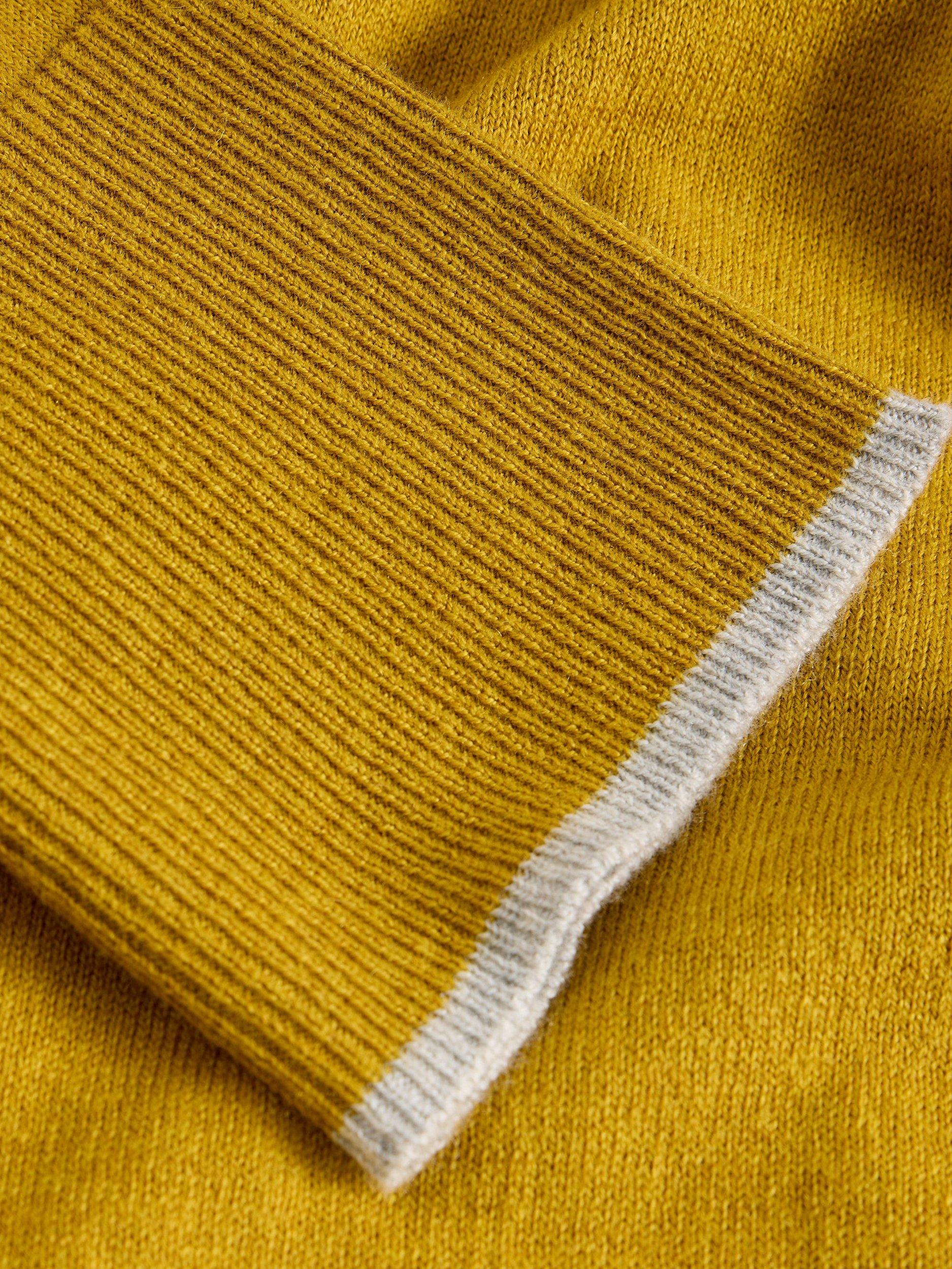 Product image 6 of 6, which shows White Stuff Katie Cotton Blend Long Sleeve Round Neck Jumper, Mid Yellow, 10