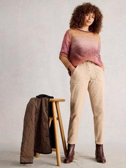 White Stuff Lilibet Polyester Blend Round Neck Jumper, Brown/Multi