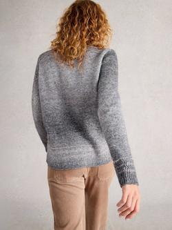 White Stuff Lilbet Ombre Yarn Jumper, Grey/Multi - view 2, Grey/Multi
