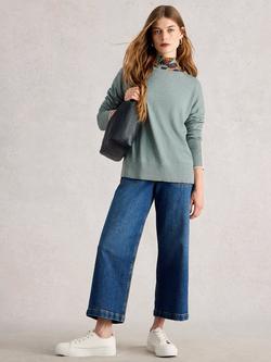 White Stuff Olive Organic Cotton Blend Jumper, Dus Green