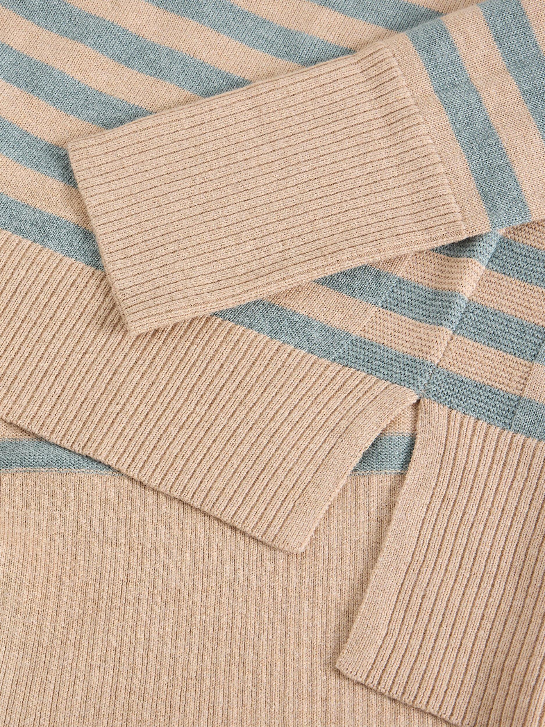 Product image 6 of 6, which shows White Stuff Olive Stripe Floral Jumper, Green/Multi, 8