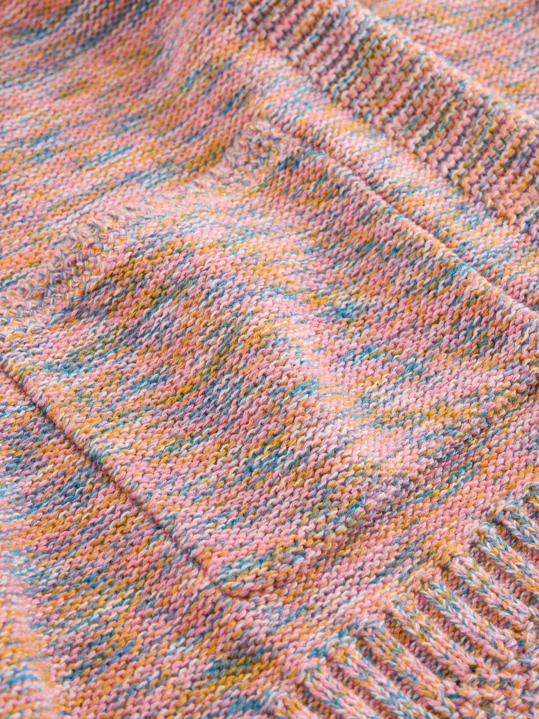 Product image 6 of 6, which shows White Stuff Victoria Twisted Yarn Jumper, Pink/Multi, 8