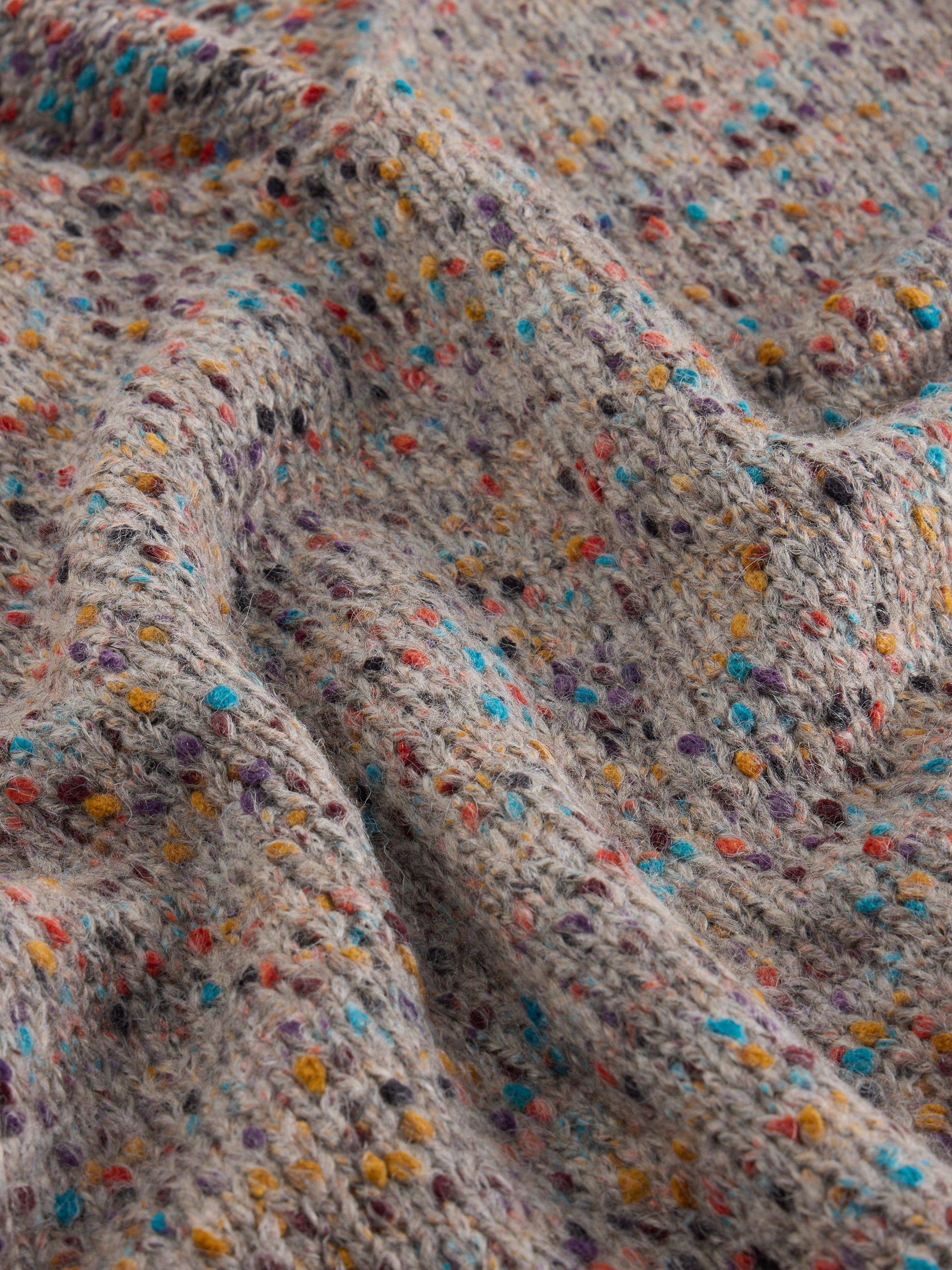 Product image 6 of 6, which shows White Stuff Textured Yarn V-Neck Jumper, Natural, 6