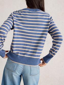 White Stuff Crew Neck Stripe Jumper, Navy/Multi - view 2, Navy/Multi