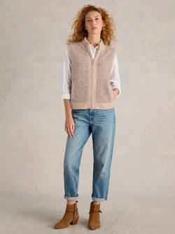 White Stuff Boucle Gilet, Natural, Natural