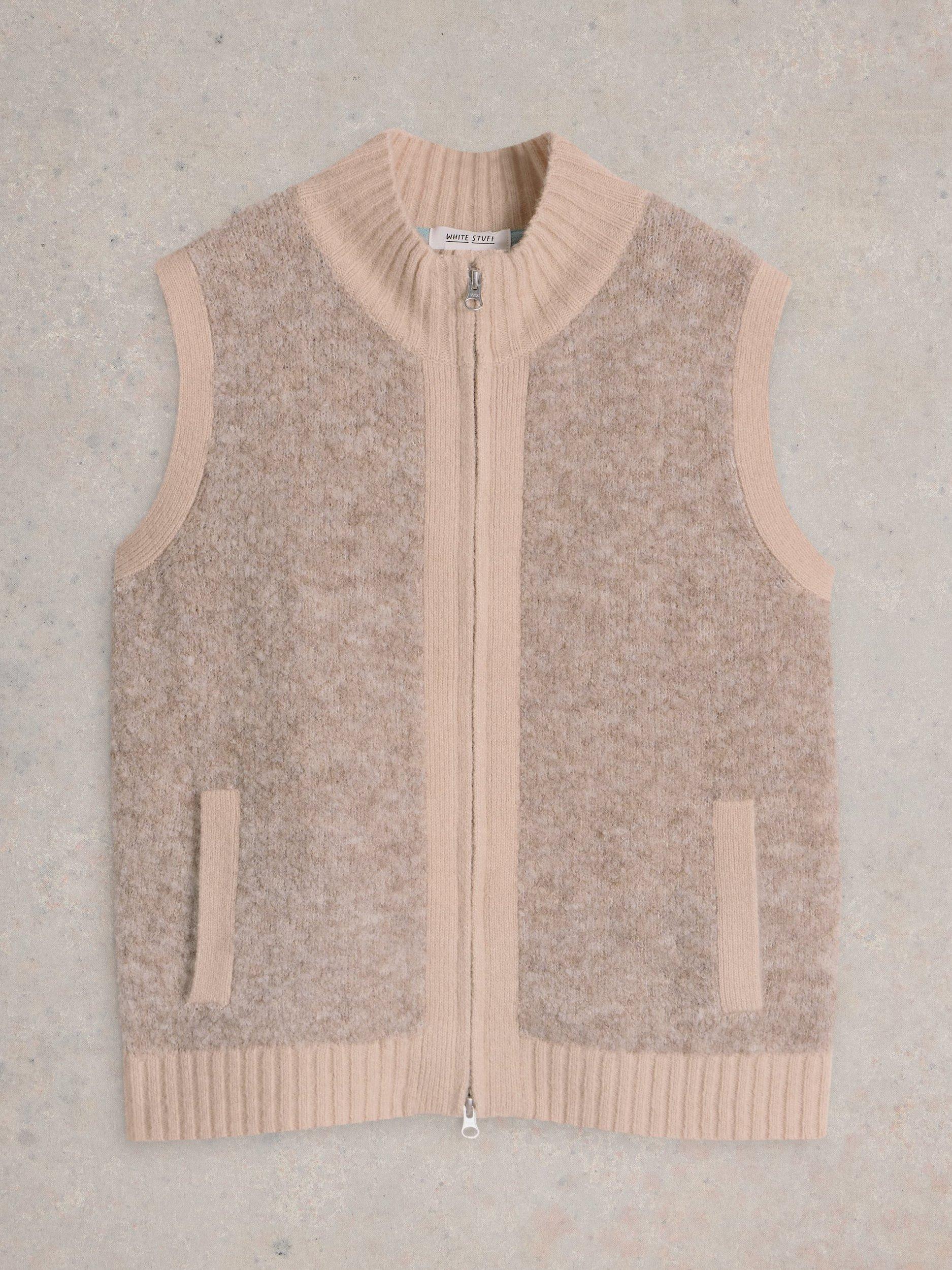 Product image 5 of 6, which shows White Stuff Boucle Gilet, Natural, 6