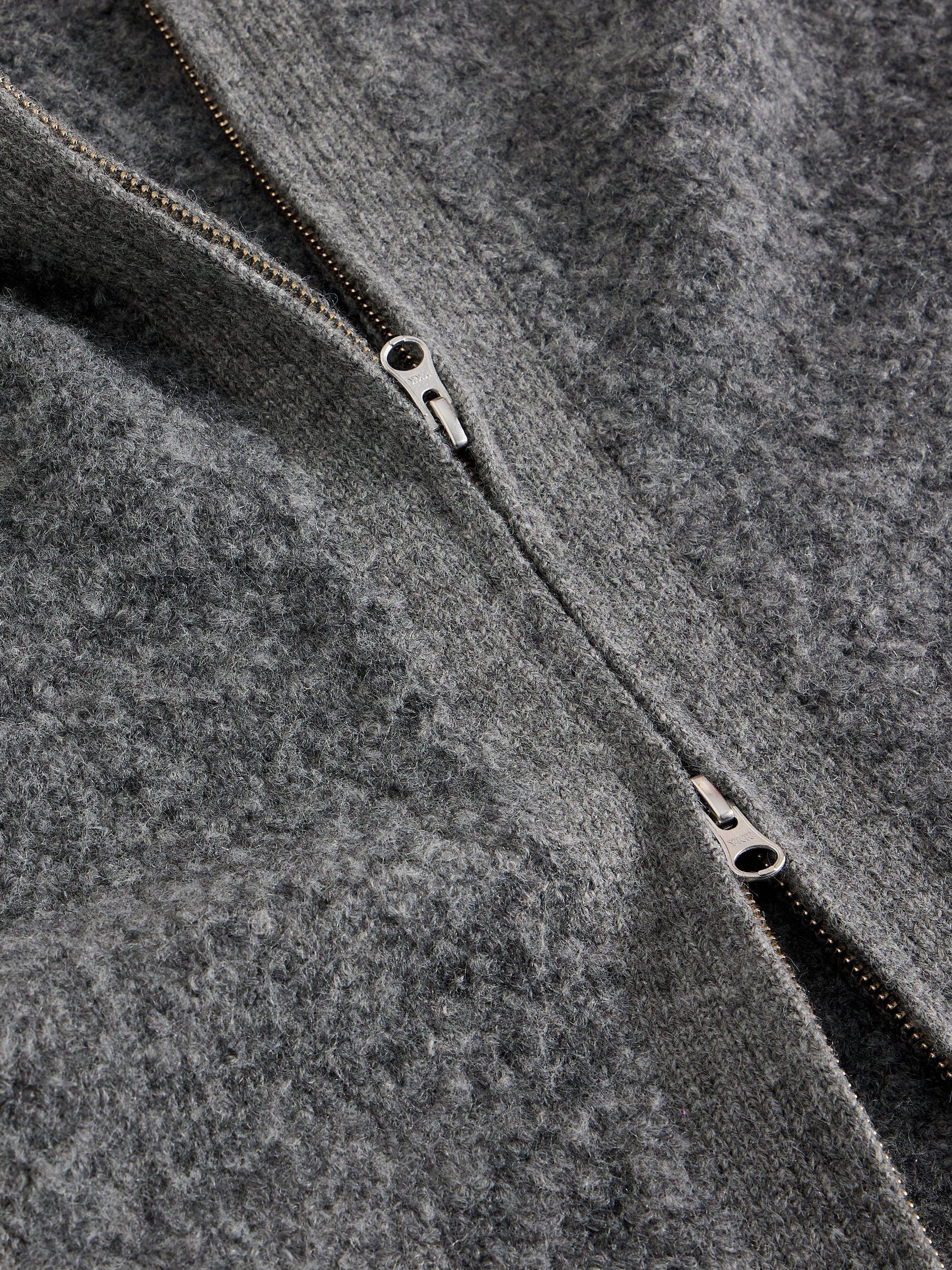 Product image 6 of 6, which shows White Stuff Boucle Gilet, Mid Grey, 6