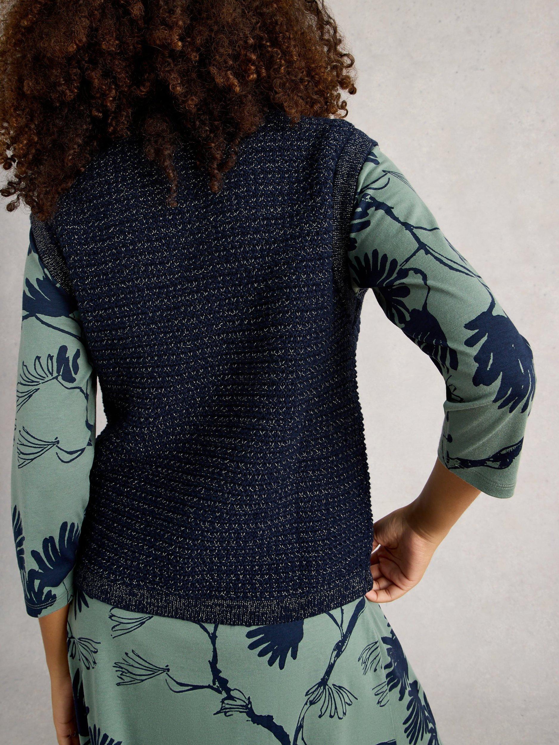 Product image 2 of 6, which shows White Stuff Belle Sparkle Tank Top, Dark Navy, 6