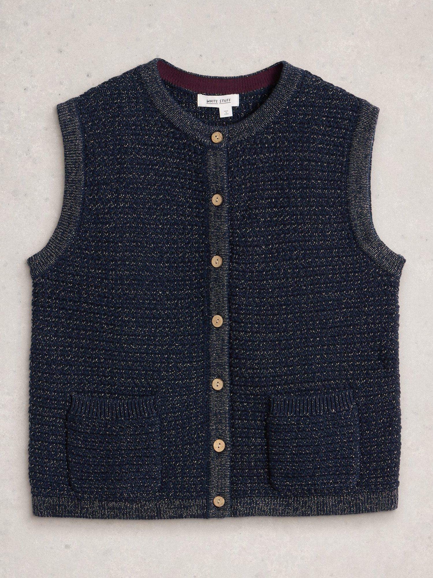 Product image 5 of 6, which shows White Stuff Belle Sparkle Tank Top, Dark Navy, 6