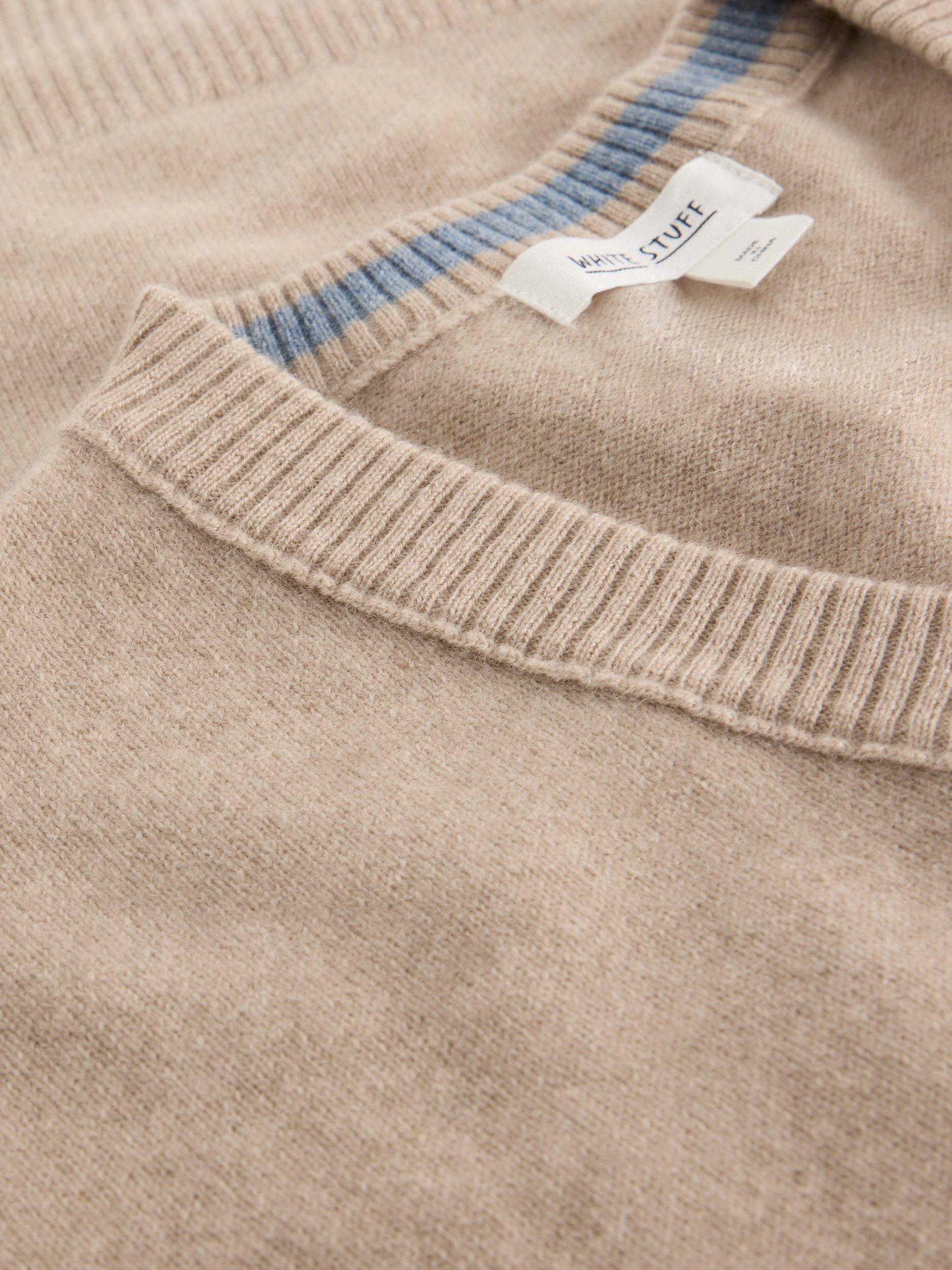 Product image 6 of 6, which shows White Stuff V-Neck Pure Cashmere Tank Top, Light Natural, 6