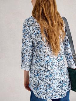 White Stuff Annie Speck Fleck Jersey Shirt, White/Multi - view 2, White/Multi