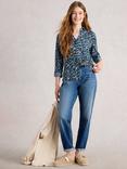 White Stuff Annie Graphic Jersey Shirt, Blue