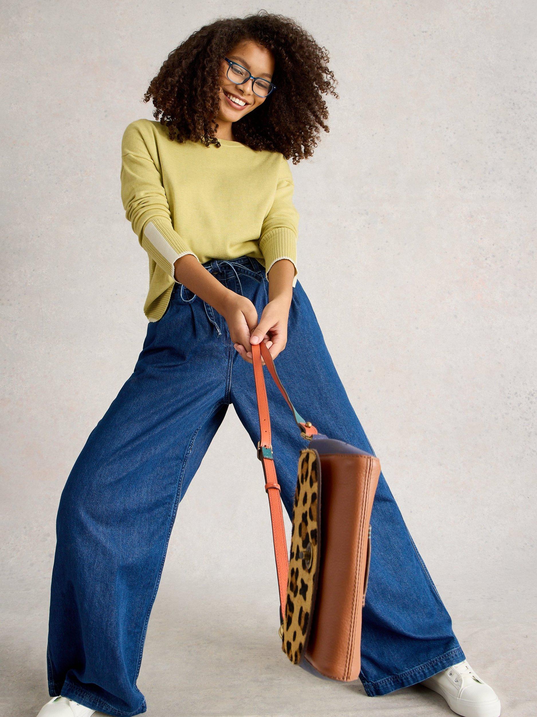 Product image 4 of 6, which shows White Stuff Olive Organic Cotton Blend Round Neck Jumper, Light Yellow, 6