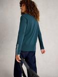 White Stuff Olive Organic Cotton Blend Round Neck Jumper, Mid Blue