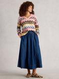 White Stuff Space Dye Geometric Print Jumper