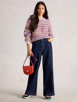 White Stuff Suzanna Space Dye Stripe Jumper, Pink/Multi, Pink/Multi