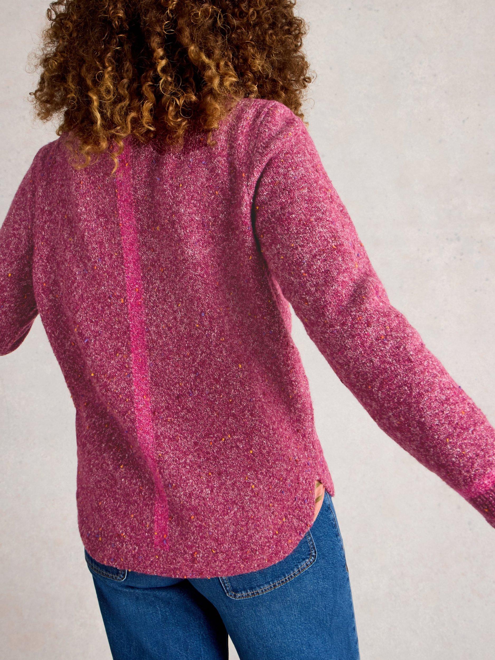 Product image 2 of 6, which shows White Stuff Talia Crew Neck Jumper, Purple, 6