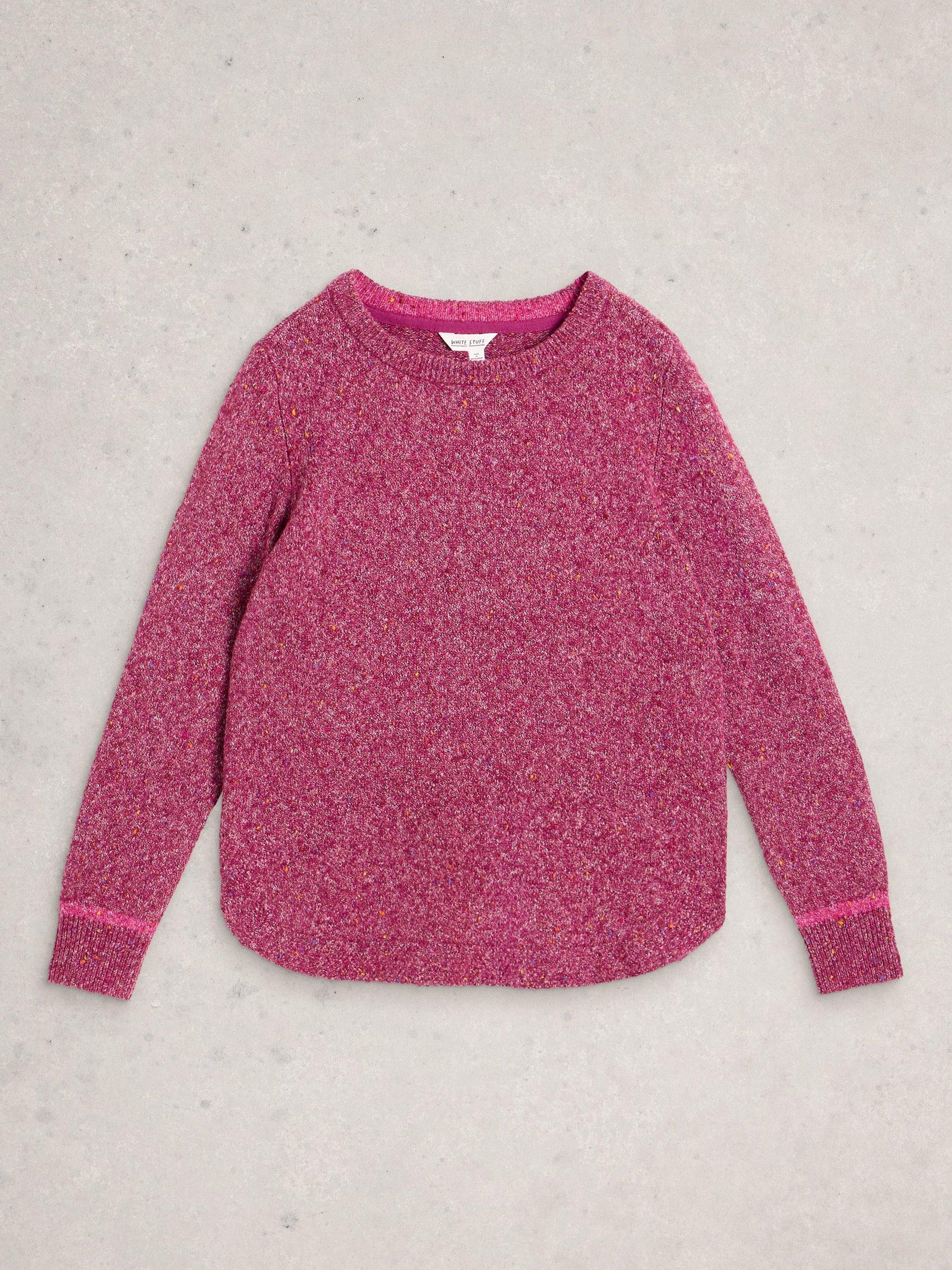 Product image 5 of 6, which shows White Stuff Talia Crew Neck Jumper, Purple, 6