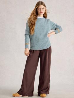 White Stuff Polka Dot Round Neck Jumper, Dus Green