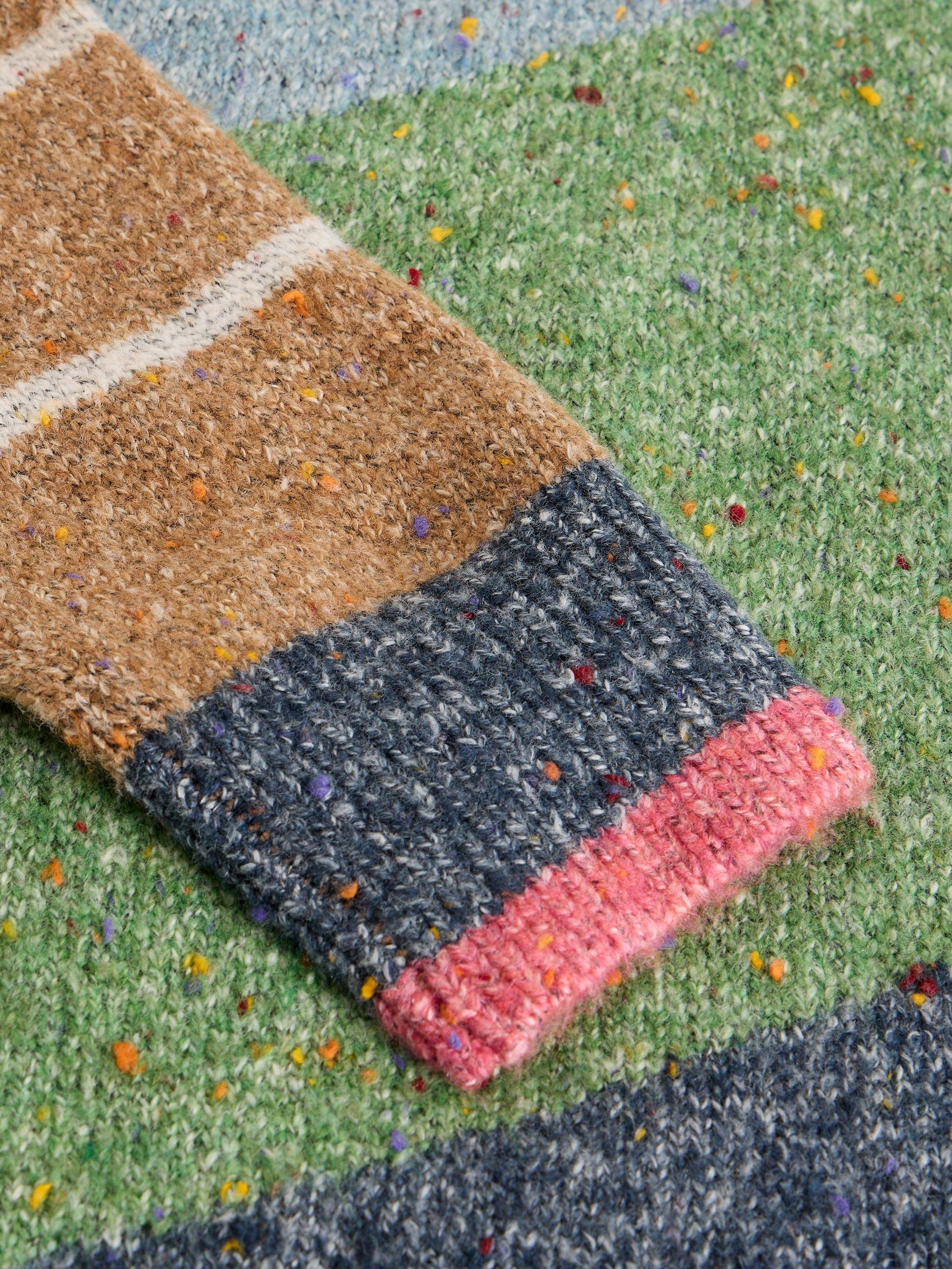 Product image 6 of 6, which shows White Stuff Talia Stripe Jumper, Green/Multi, 6