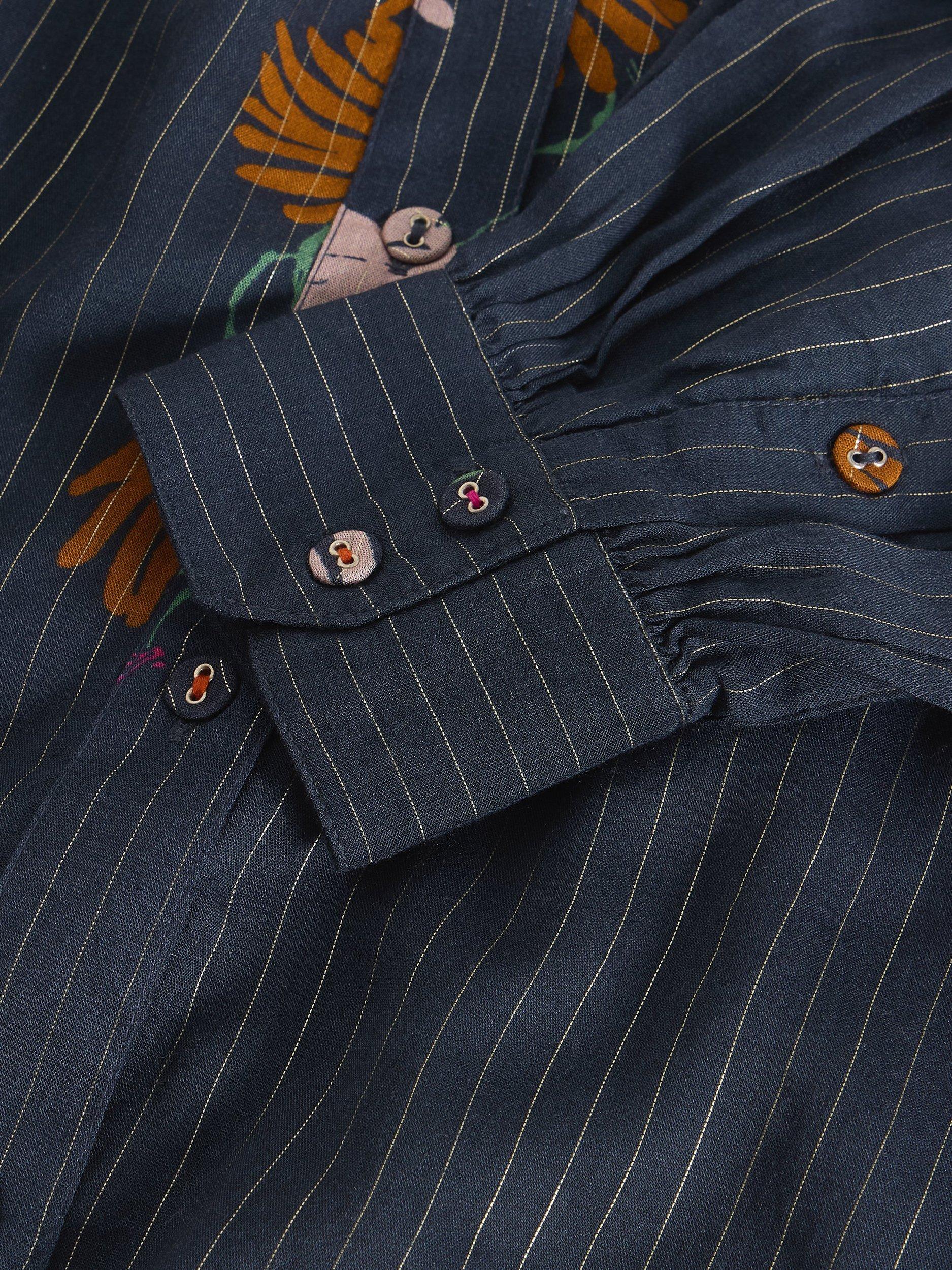 Product image 6 of 6, which shows White Stuff Yuki Floral Stripe Shirt, Navy/Multi, 6