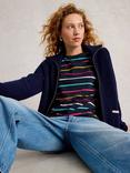 White Stuff Clara Stripe Top, Navy/Multi