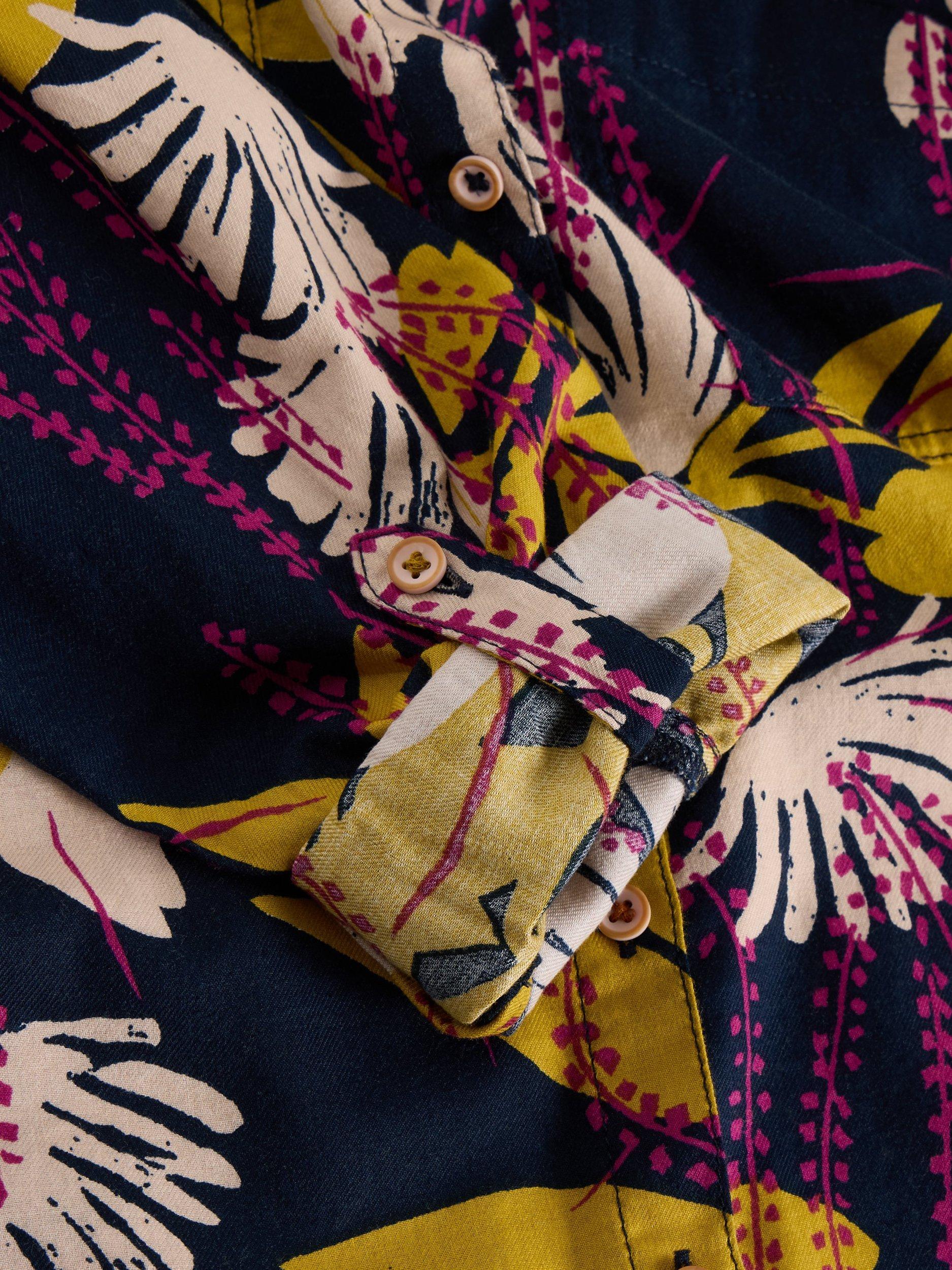 Product image 6 of 6, which shows White Stuff Sophie Floral Jersey Shirt, Navy/Multi, 6