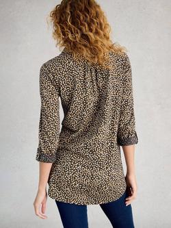 White Stuff Annie Floral Longline Shirt, Navy - view 2, Navy