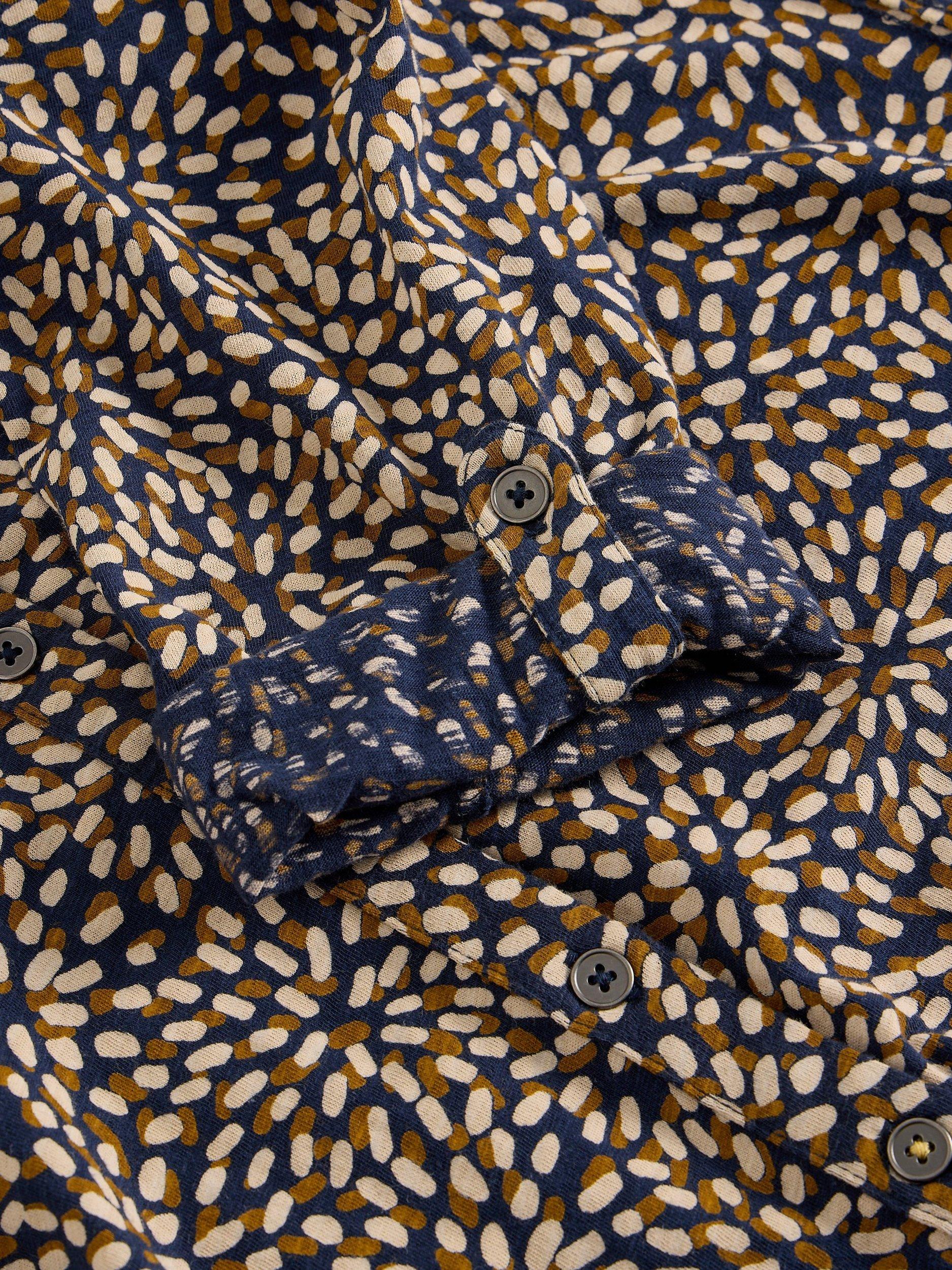 Product image 6 of 6, which shows White Stuff Annie Floral Longline Shirt, Navy, 8