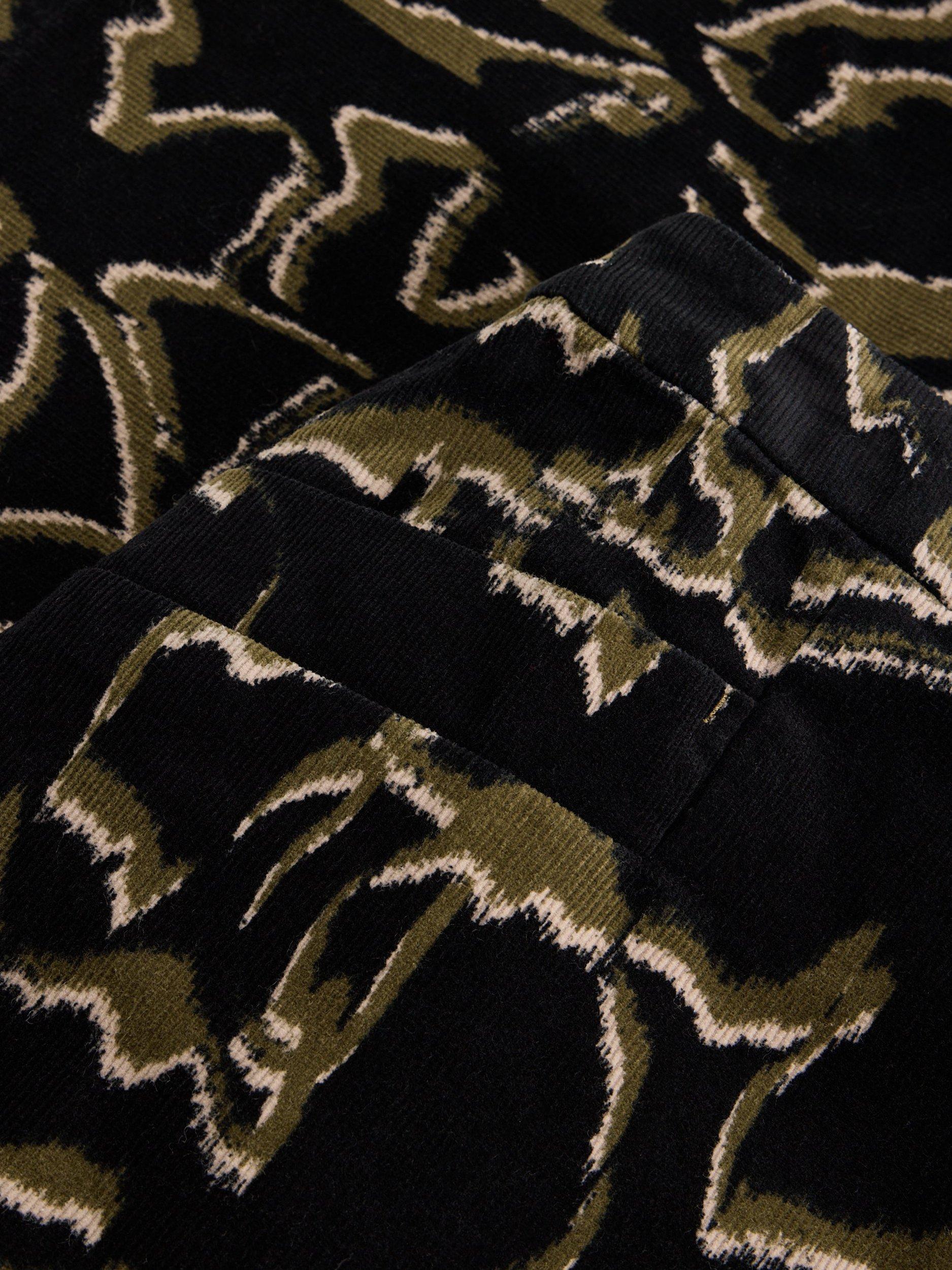 Product image 6 of 6, which shows White Stuff Coral Cotton Blend A Line Mini Skirt, Black/Multi, 6