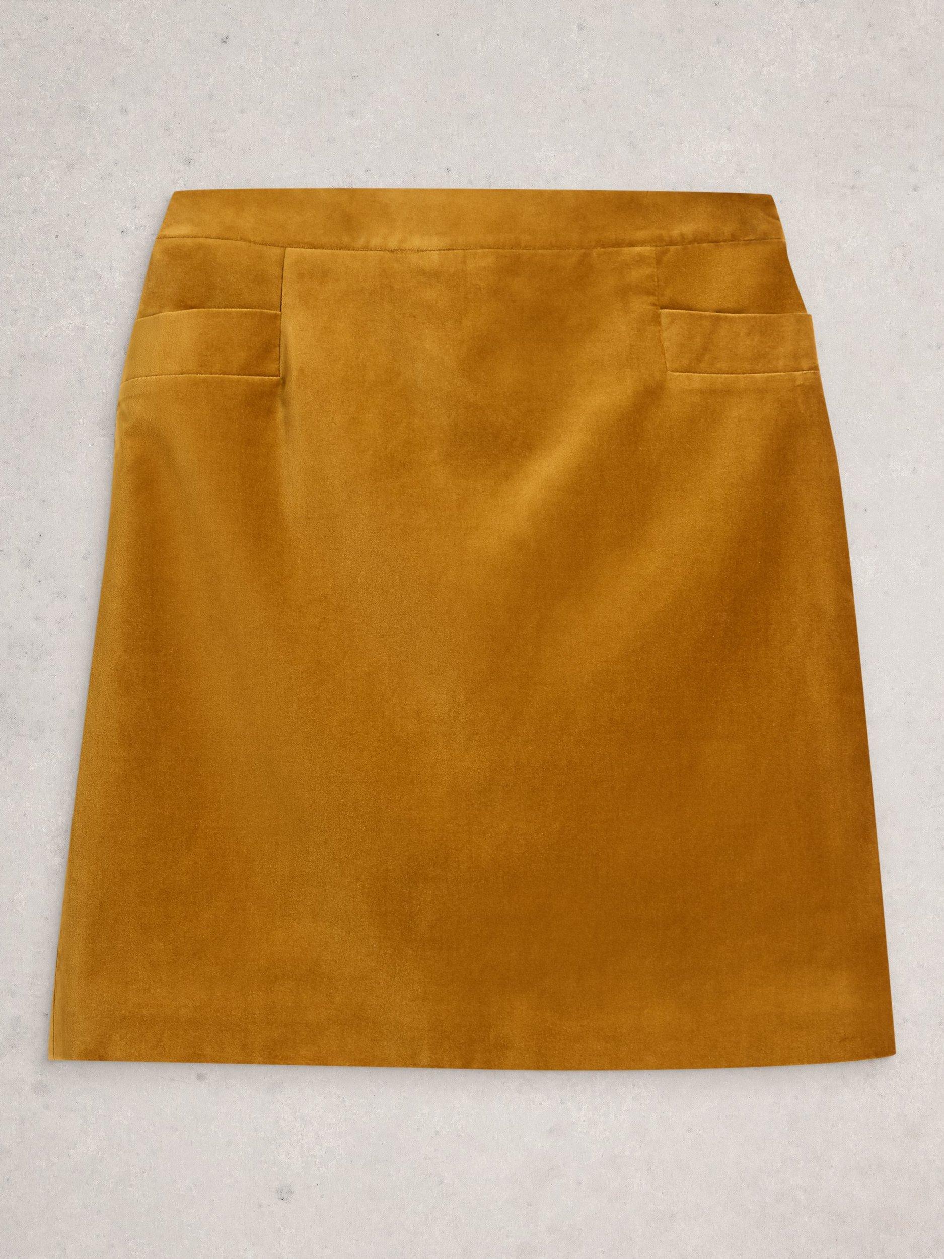 Product image 5 of 6, which shows White Stuff Coral Velour Skirt, Dark Chart, 8