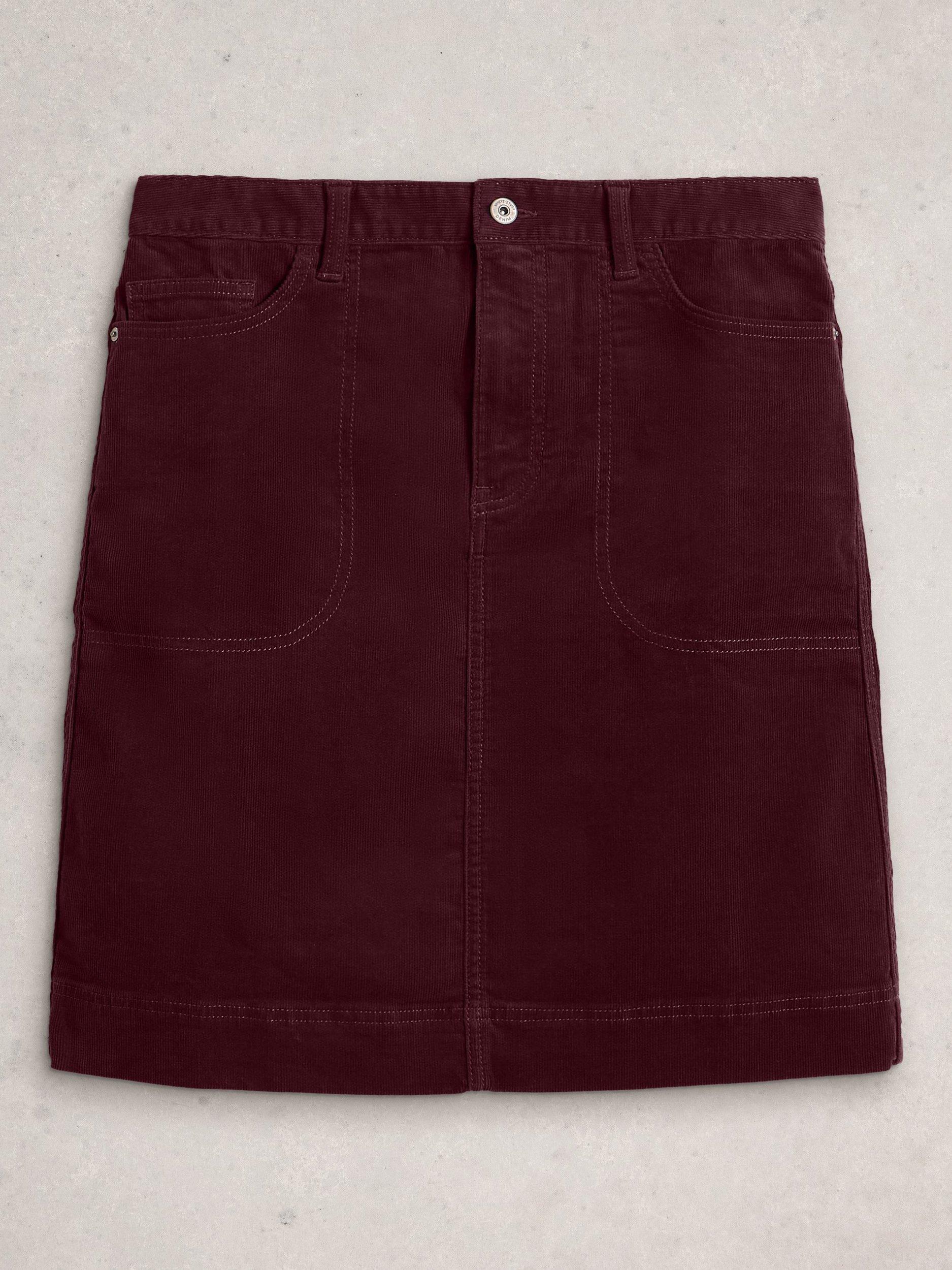 Product image 5 of 6, which shows White Stuff Tia Cotton Blend A Line Mini Skirt, Purple, 8