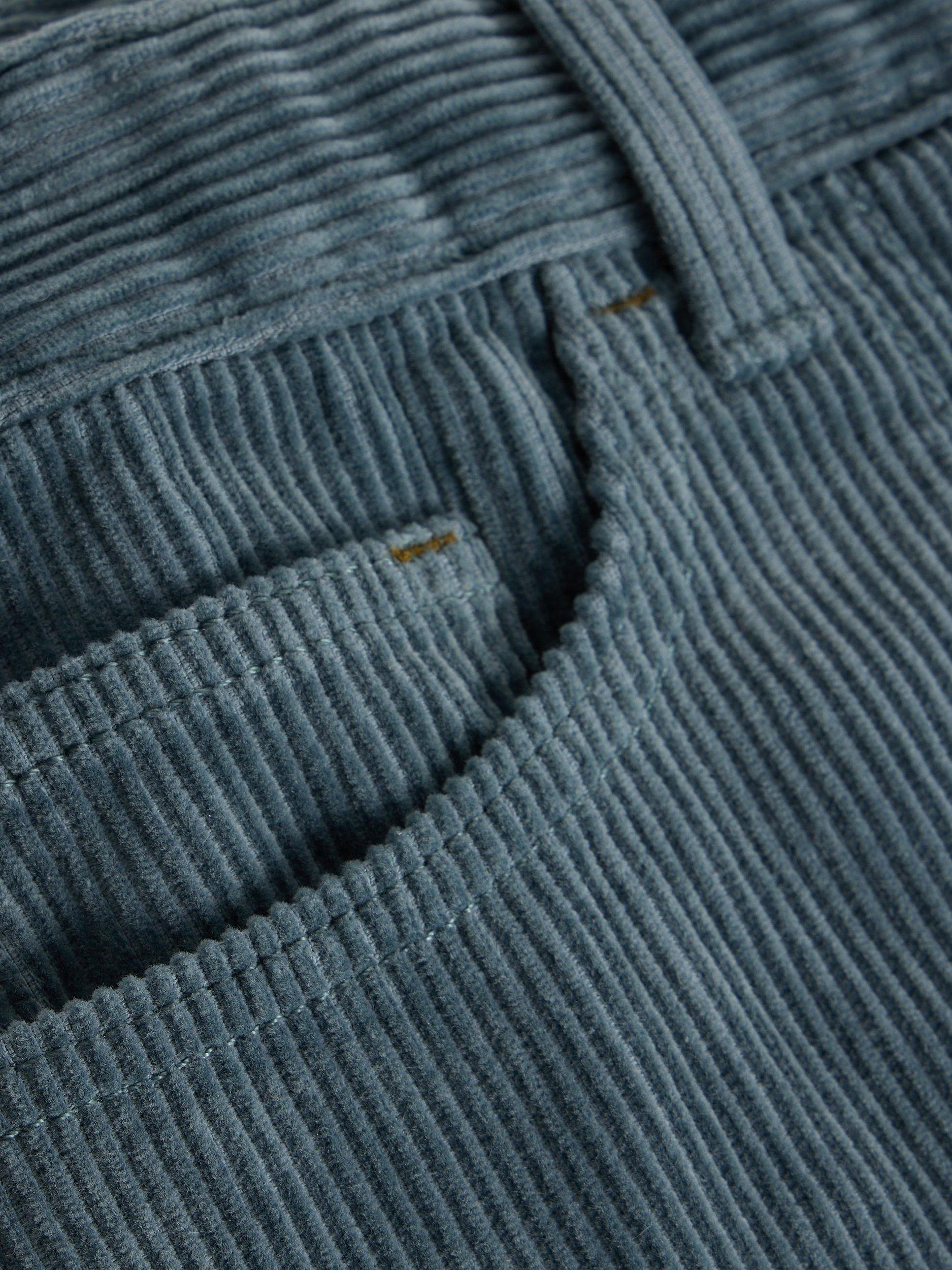 Product image 6 of 6, which shows White Stuff Tia Cotton Blend A Line Mini Skirt, Mid Blue, 12