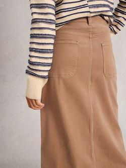 White Stuff Tia Corduroy Midi Skirt, Natural - view 2, Natural