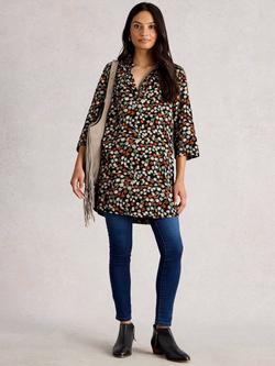 White Stuff Blake Abstract Tunic Top, Black/Multi, Black/Multi