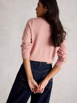 White Stuff Clara Long Sleeve T-Shirt - view 2, Dusky Pink