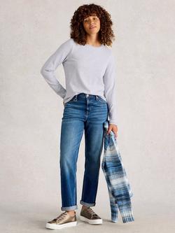 White Stuff Clara Sparkle Stripe Top, Ivory/Multi, Ivory/Multi