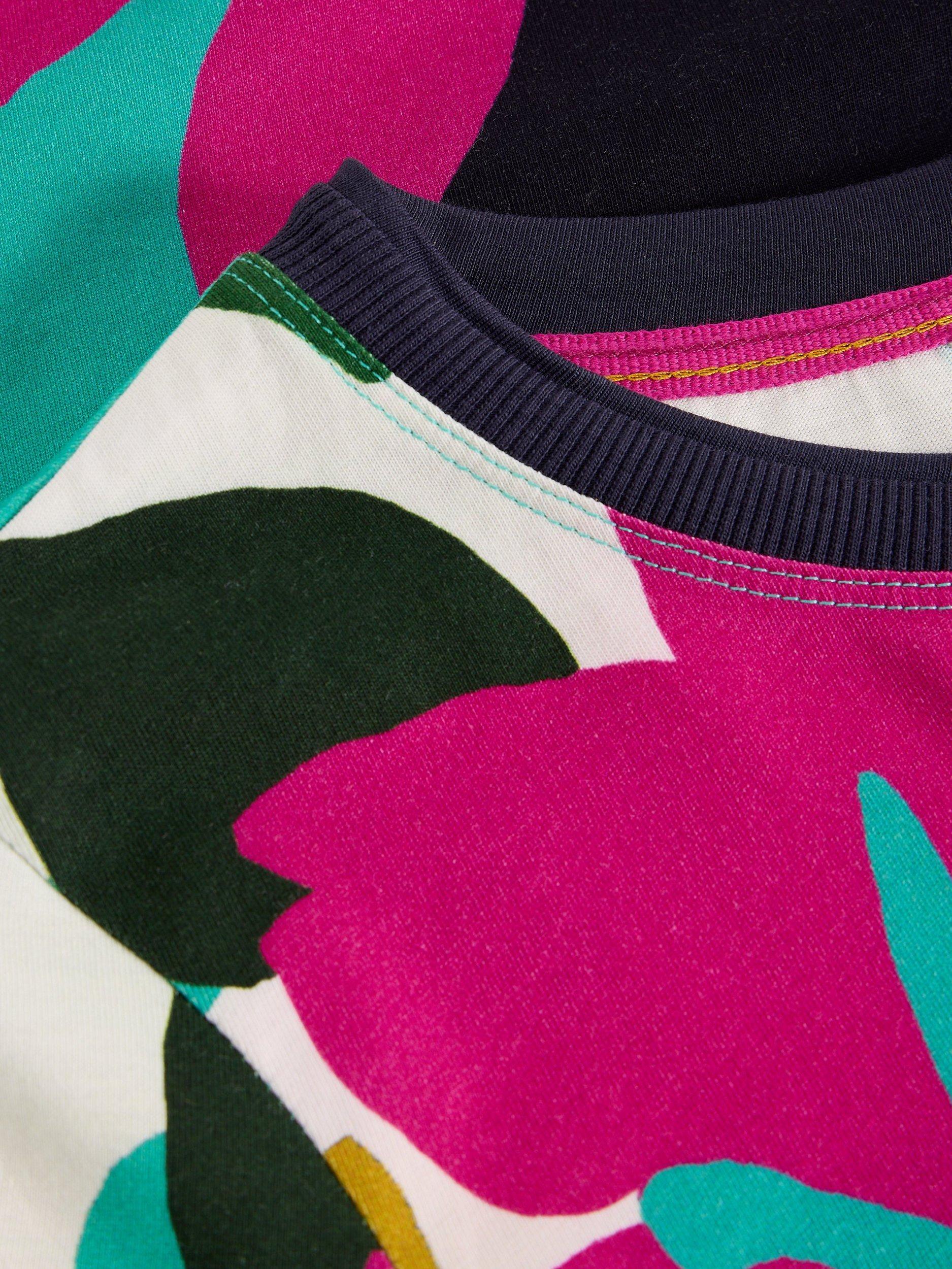 Product image 6 of 6, which shows White Stuff Clara Long Sleeve T-Shirt, Pink/Multi, 10