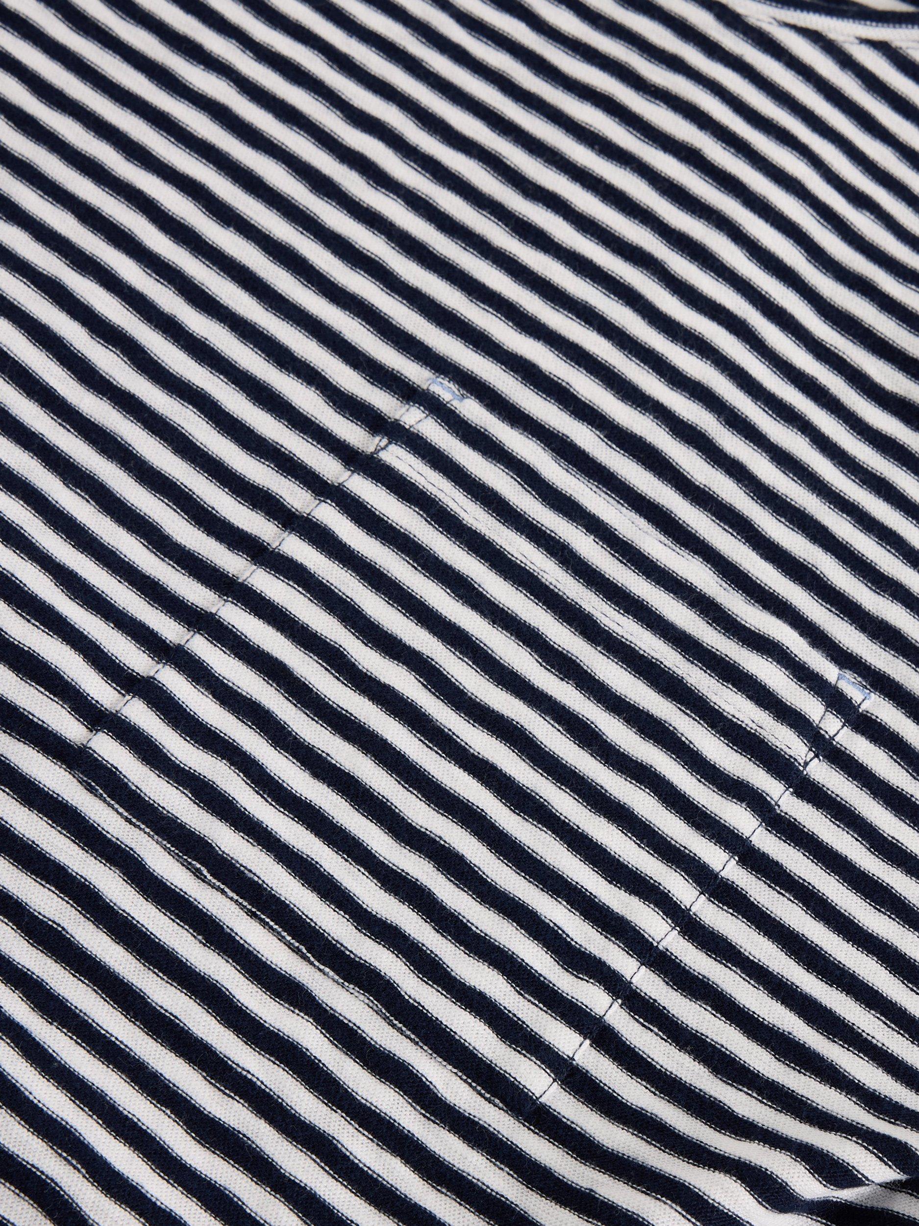 Product image 6 of 6, which shows White Stuff Denim Dolman Stripe Top, Navy/White, 12