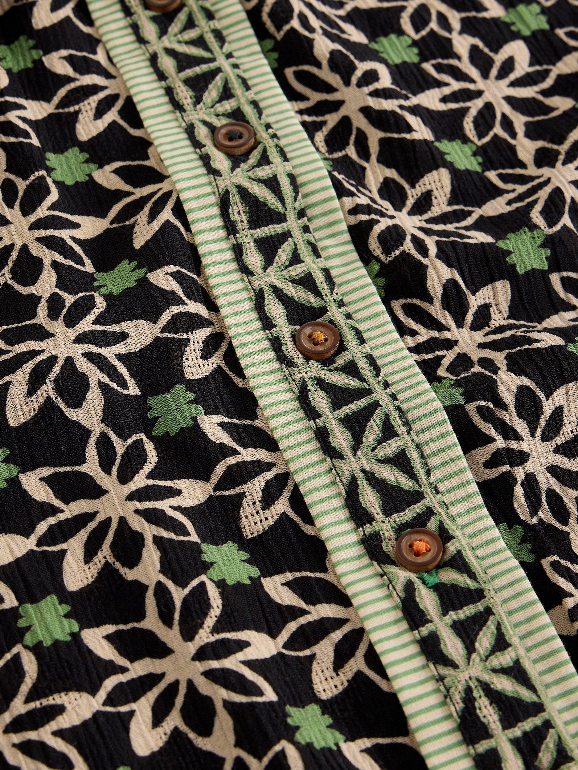 Product image 6 of 6, which shows White Stuff Mabel Floral Mixed Print Long Sleeve Blouse, Black/Multi, 6