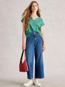 White Stuff Nelly T-Shirt, Green/Multi, Green/Multi