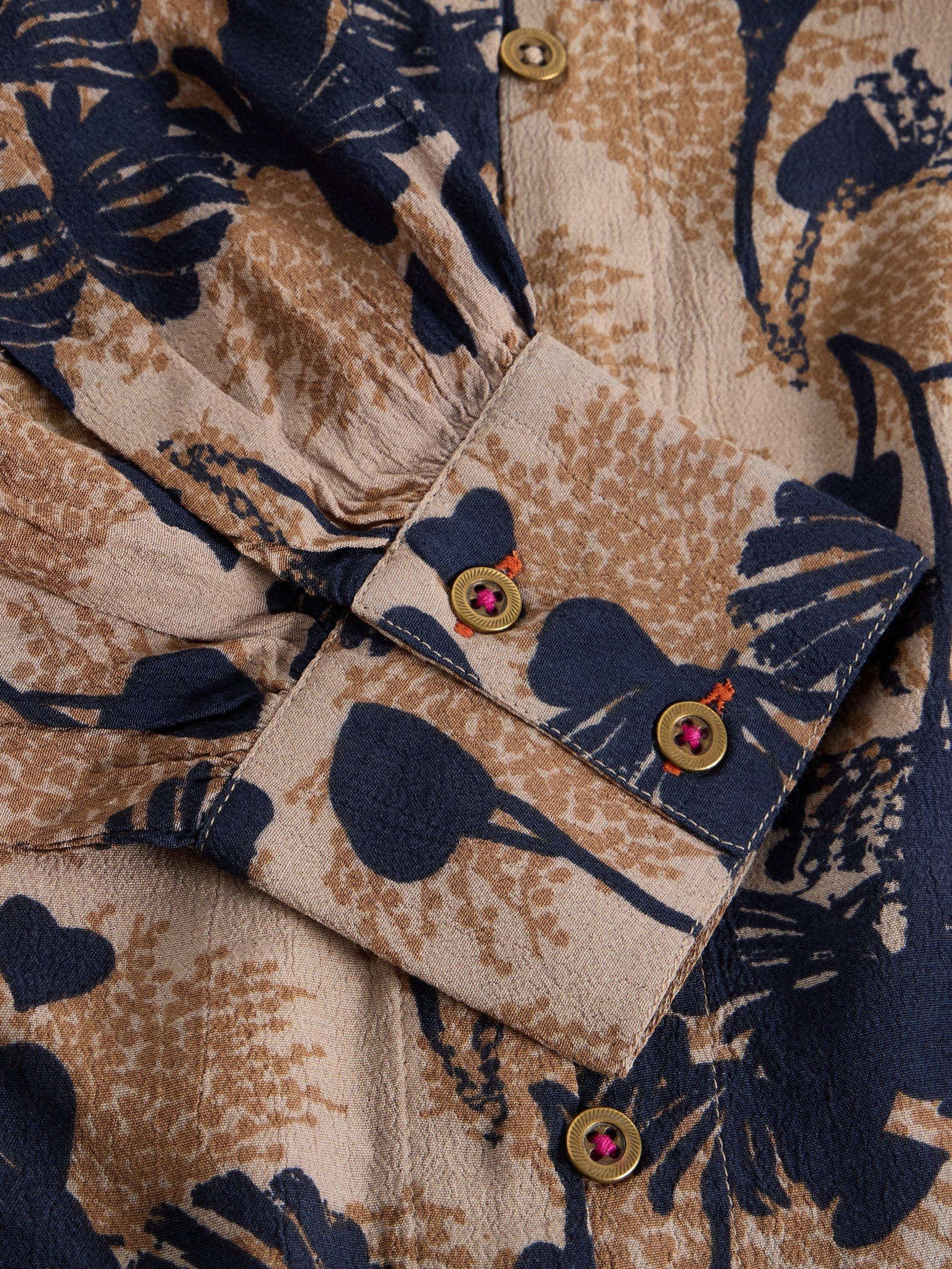 Product image 6 of 6, which shows White Stuff Paloma Long Sleeve Floral Print Blouse, Natural/Multi, 6