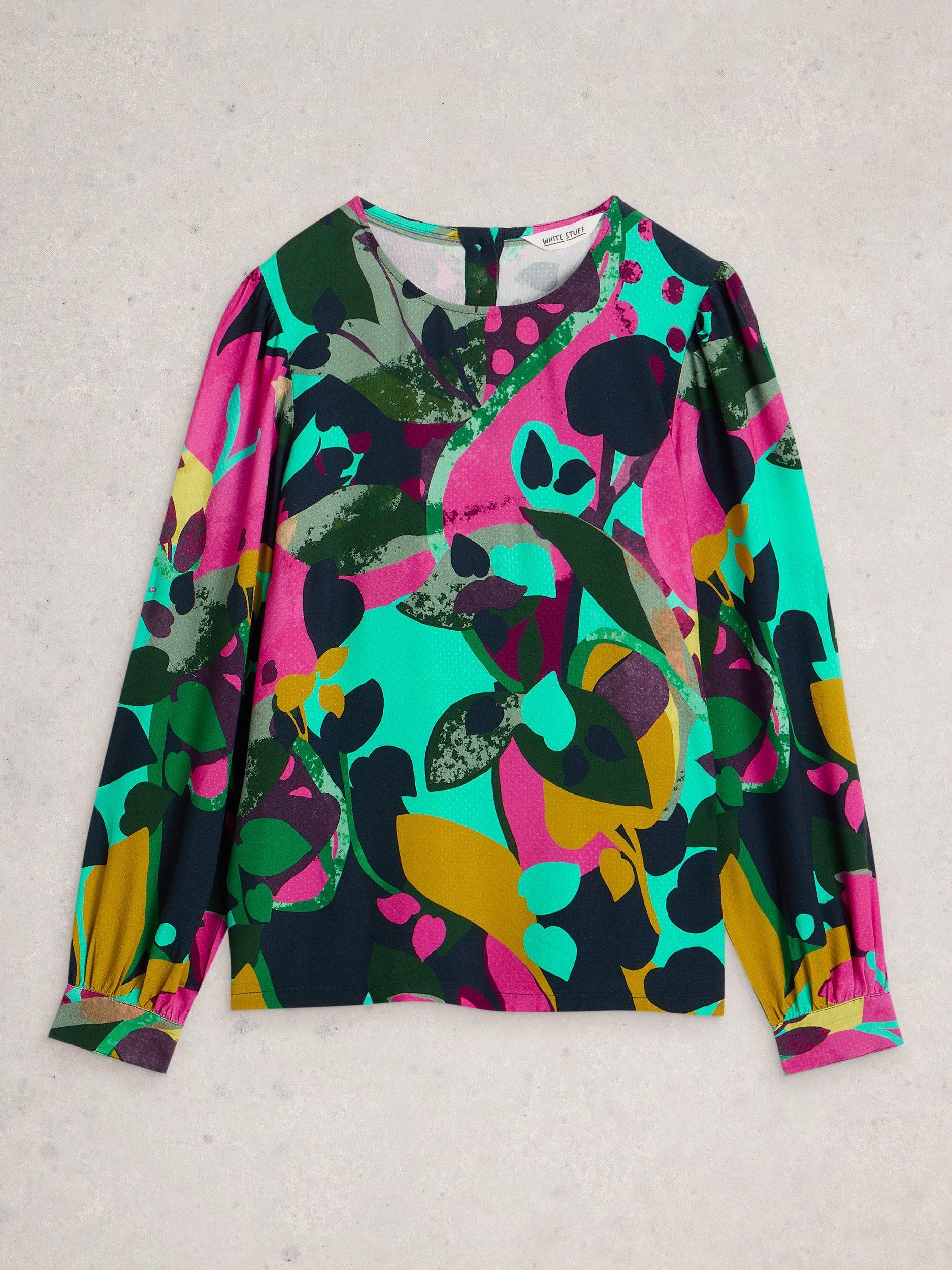 Product image 5 of 6, which shows White Stuff Ulla Floral Top, Pink Mlt, 6