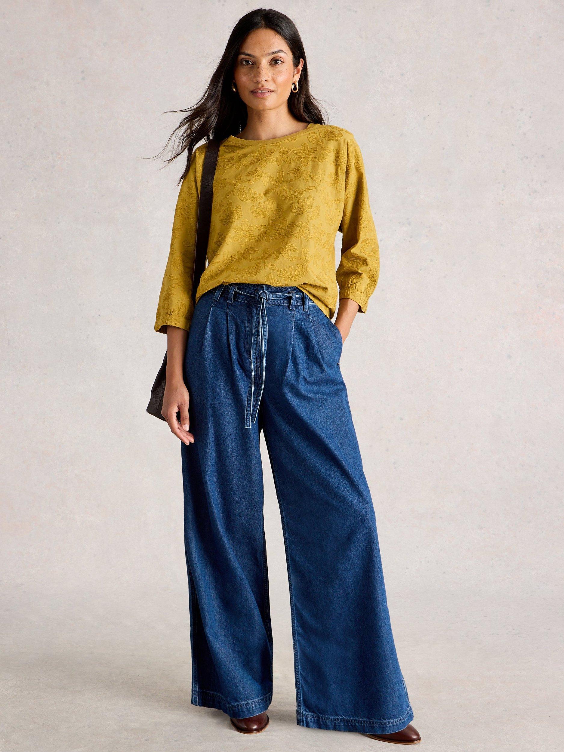 Product image 1 of 6, which shows White Stuff Vanessa Floral Cotton Boat Neck Blouse, Mid Chart, 10