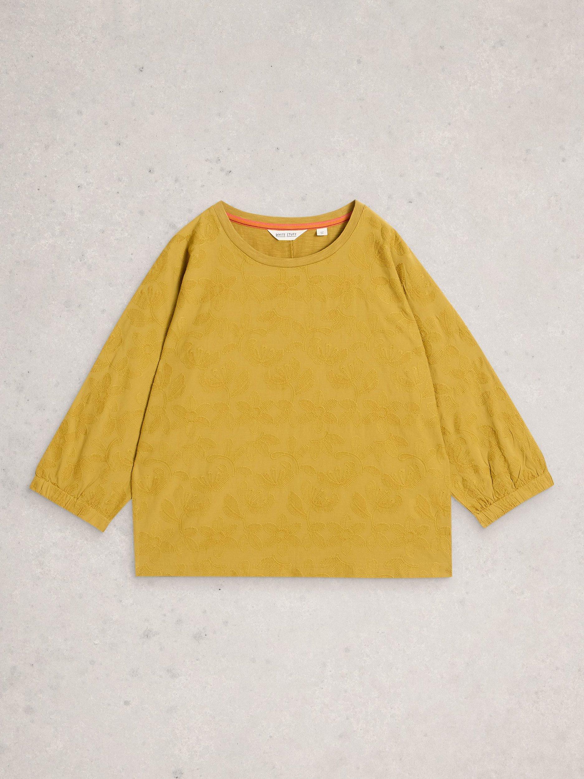 Product image 5 of 6, which shows White Stuff Vanessa Floral Cotton Boat Neck Blouse, Mid Chart, 10