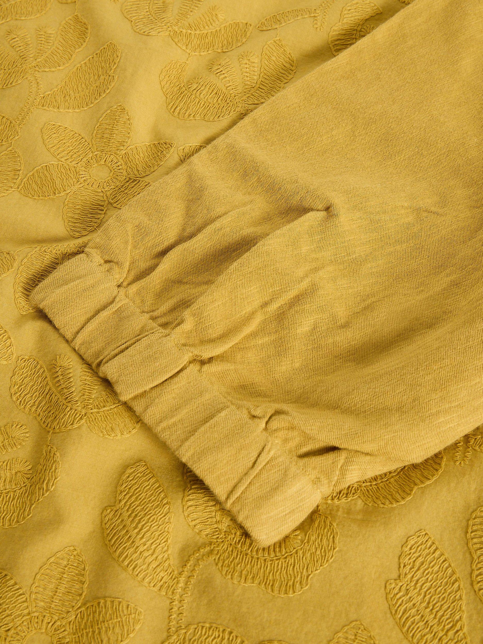 Product image 6 of 6, which shows White Stuff Vanessa Floral Cotton Boat Neck Blouse, Mid Chart, 10