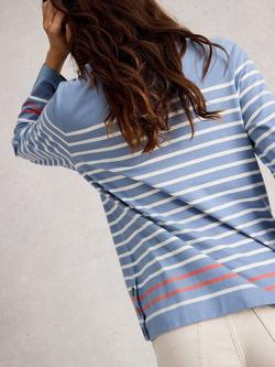 White Stuff Willow Striped Long Sleeve Cotton Shirt - view 2, Blue/Multi