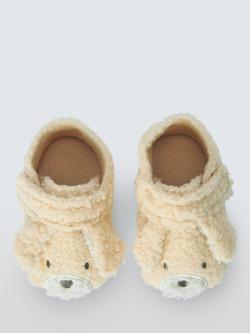 John Lewis Baby Dog Slippers, Natural - view 2, Natural