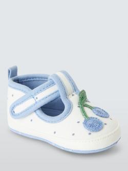John Lewis Baby Cherry T-Bar Shoes, Multi, Multi